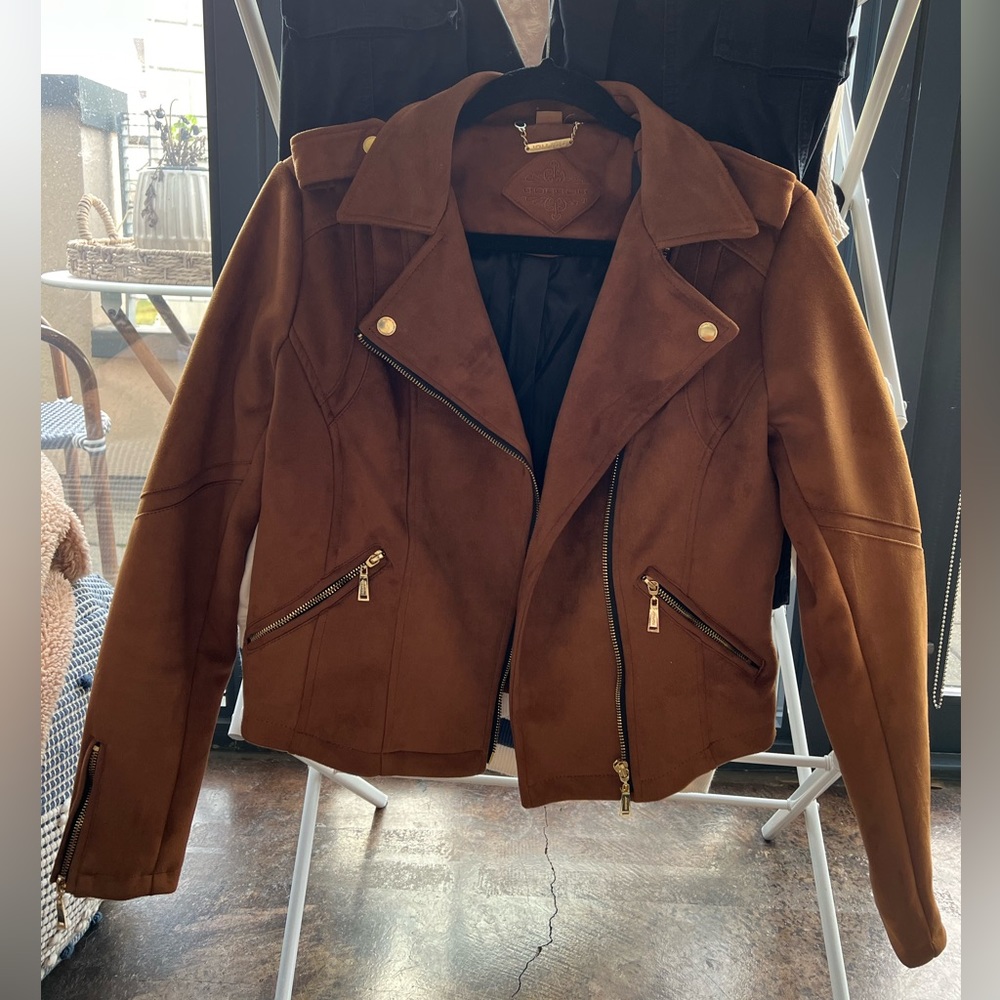 Jou Jou brown faux Suede Jacket